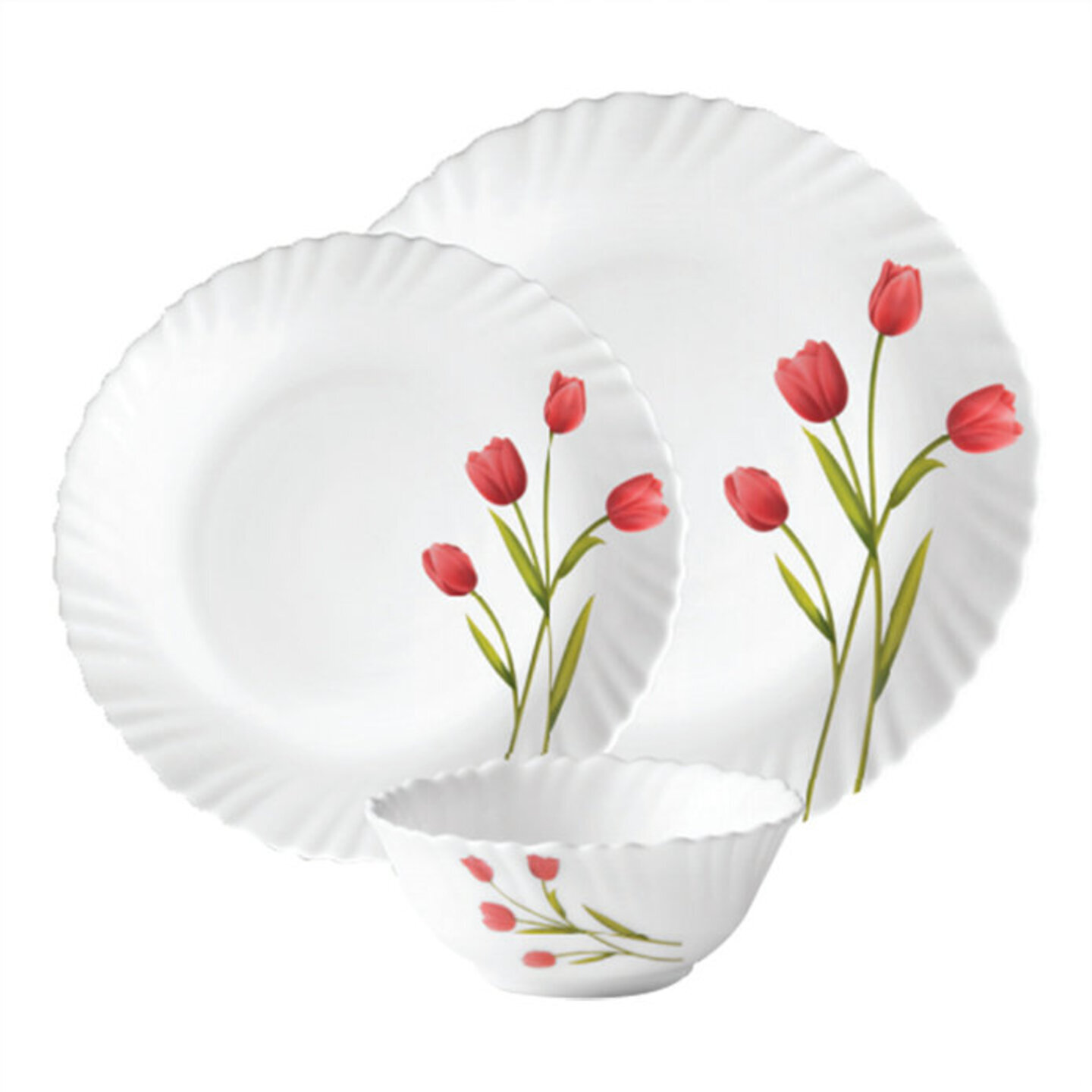 La Opala W & L Radiant Curve Dinner Set: 18 Pieces