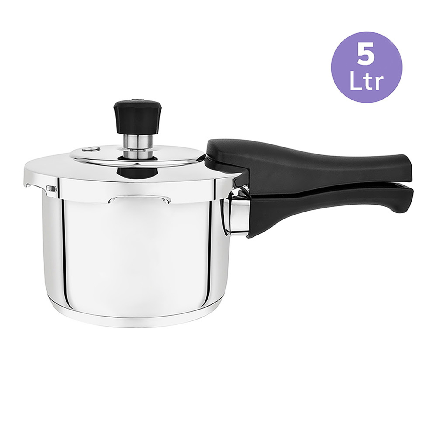 Bergner Pura Stainless Steel Outer Lid Pressure Cooker: 5 Litres