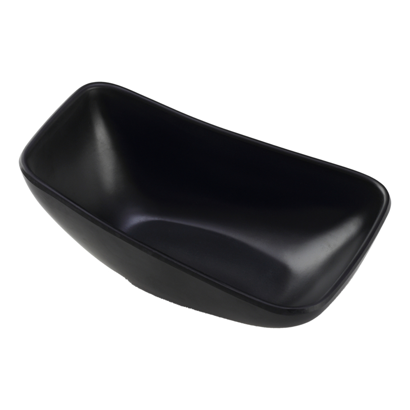 Melamine Slanted Large Serving Bowl - Matte Black: 650 ml