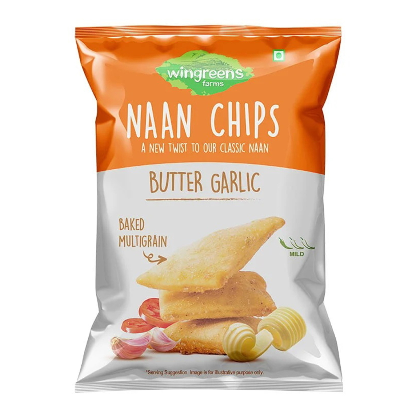 Wingreens Naan Chips Butter Garlic: 60 gms