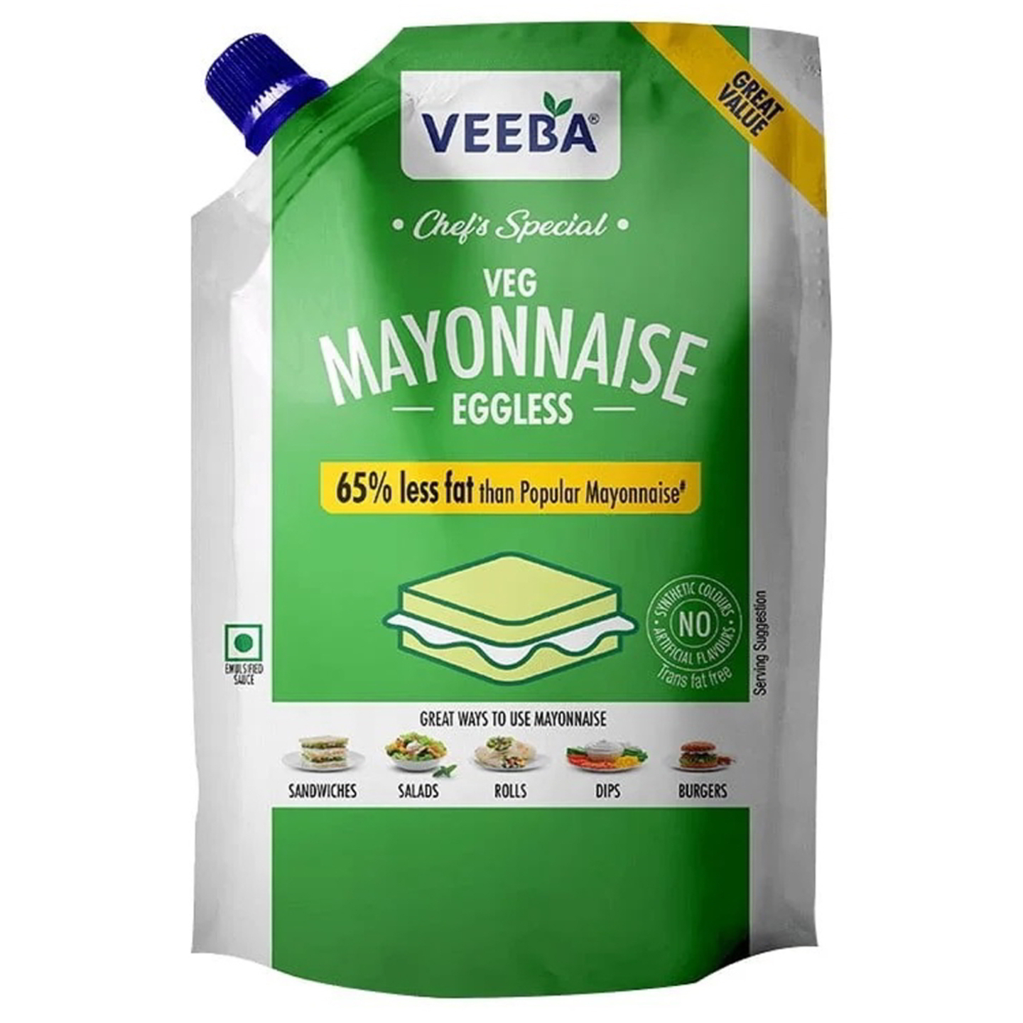 Veeba Veg Mayonnaise Eggless: 1.2 kgs