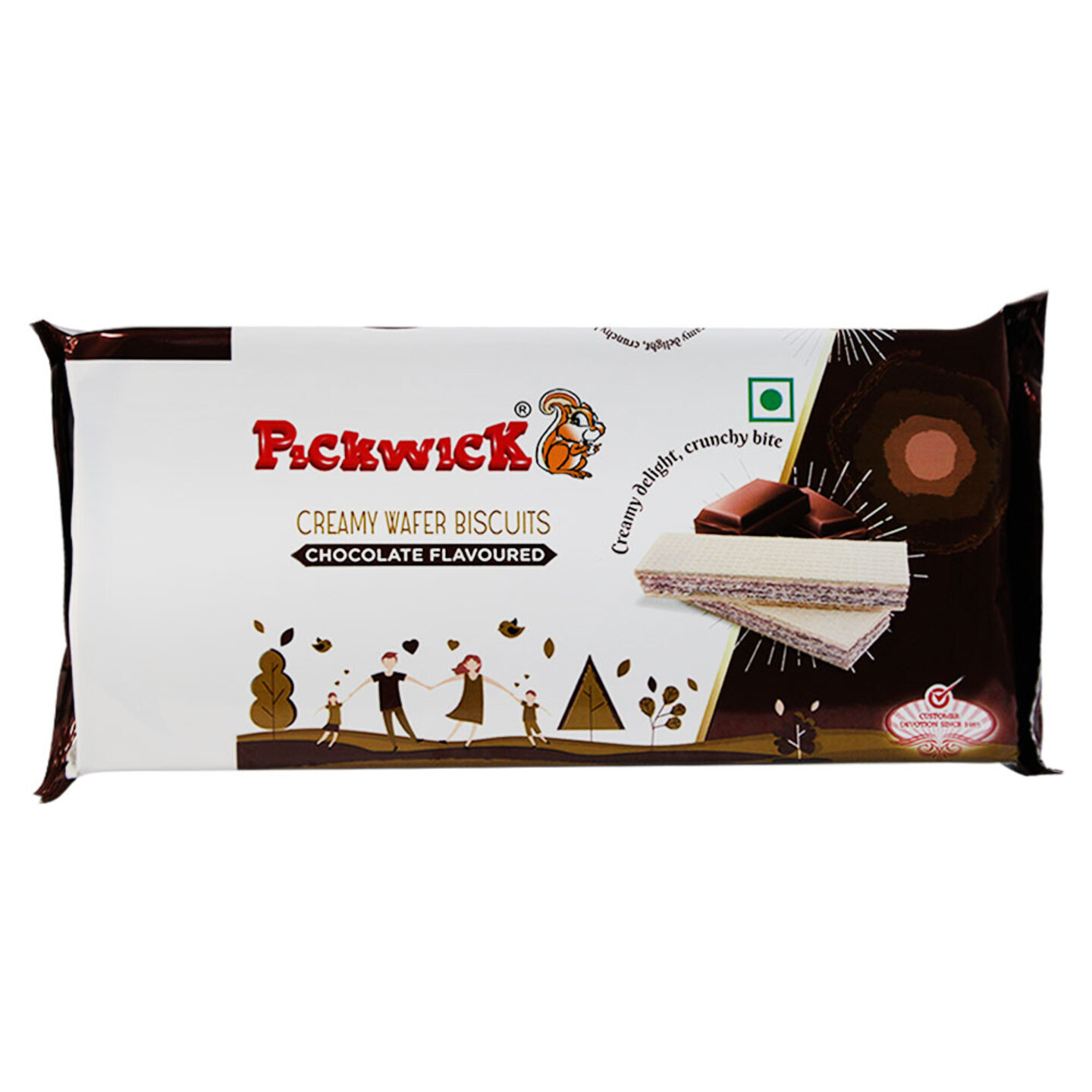 Pickwick Creamy Wafer Biscuits - Chocolate: 75 gms