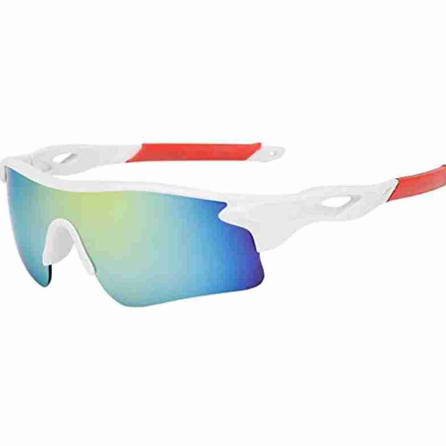 Sports Goggles UV Protection White & Red