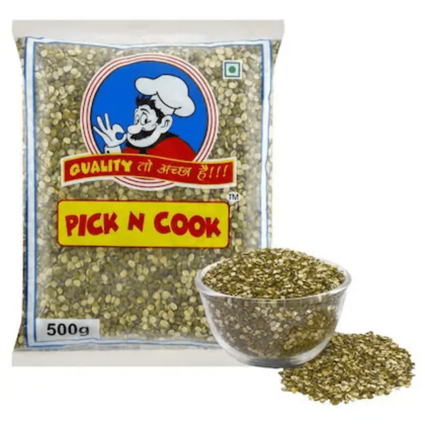 Pick N Cook Premium Moong Dal 500 gm (पिक ऍन कुक मूग डाळ ५०० ग्रॅम)