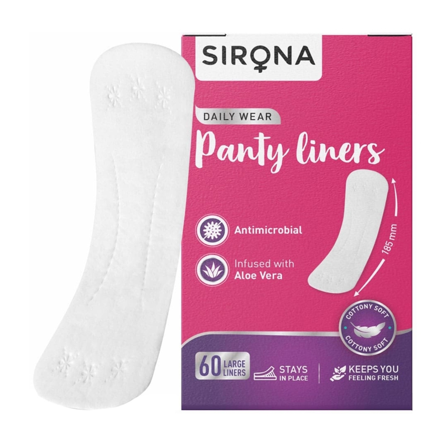 Sirona Panty Liners (Large) - Regular Flow: 60 U