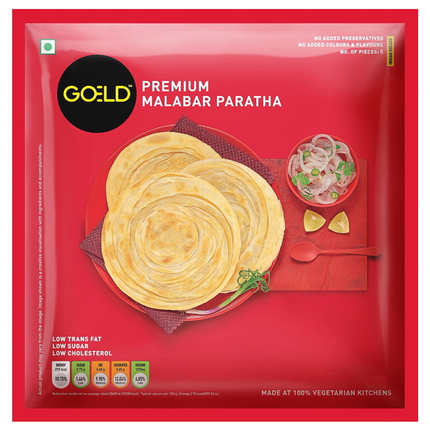 Goeld Premium Malabar Paratha: 335 gms