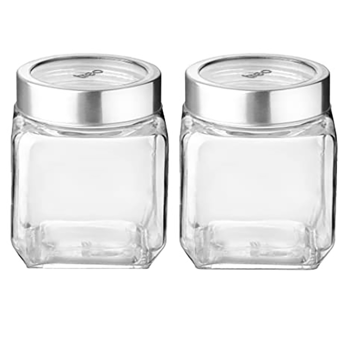 Treo by Milton Cube Storage Glass Jar - 580 ml: 2 Pieces