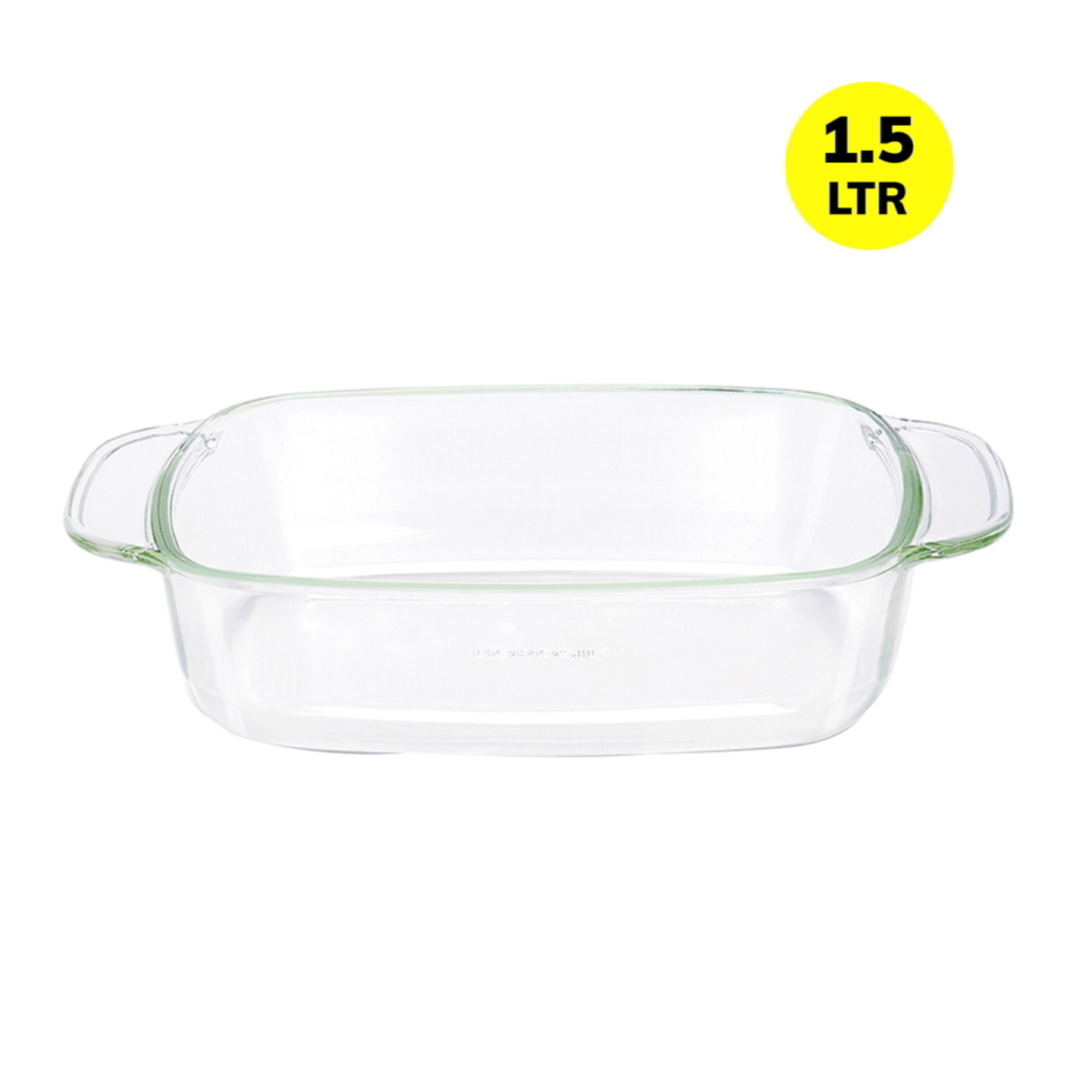 Borosil Deep Rectangular Glass Dish: 1.5 Litres