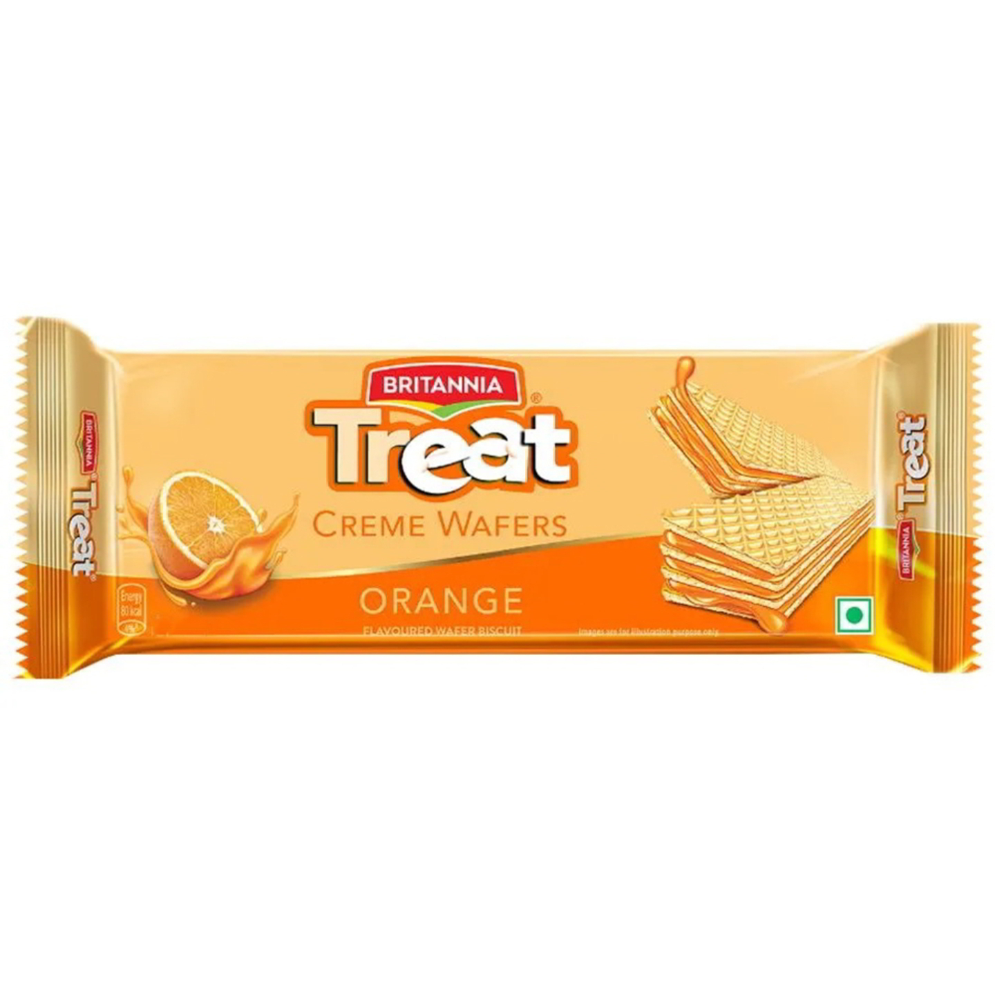 Britannia Treat Orange Cream Wafer: 55 gms