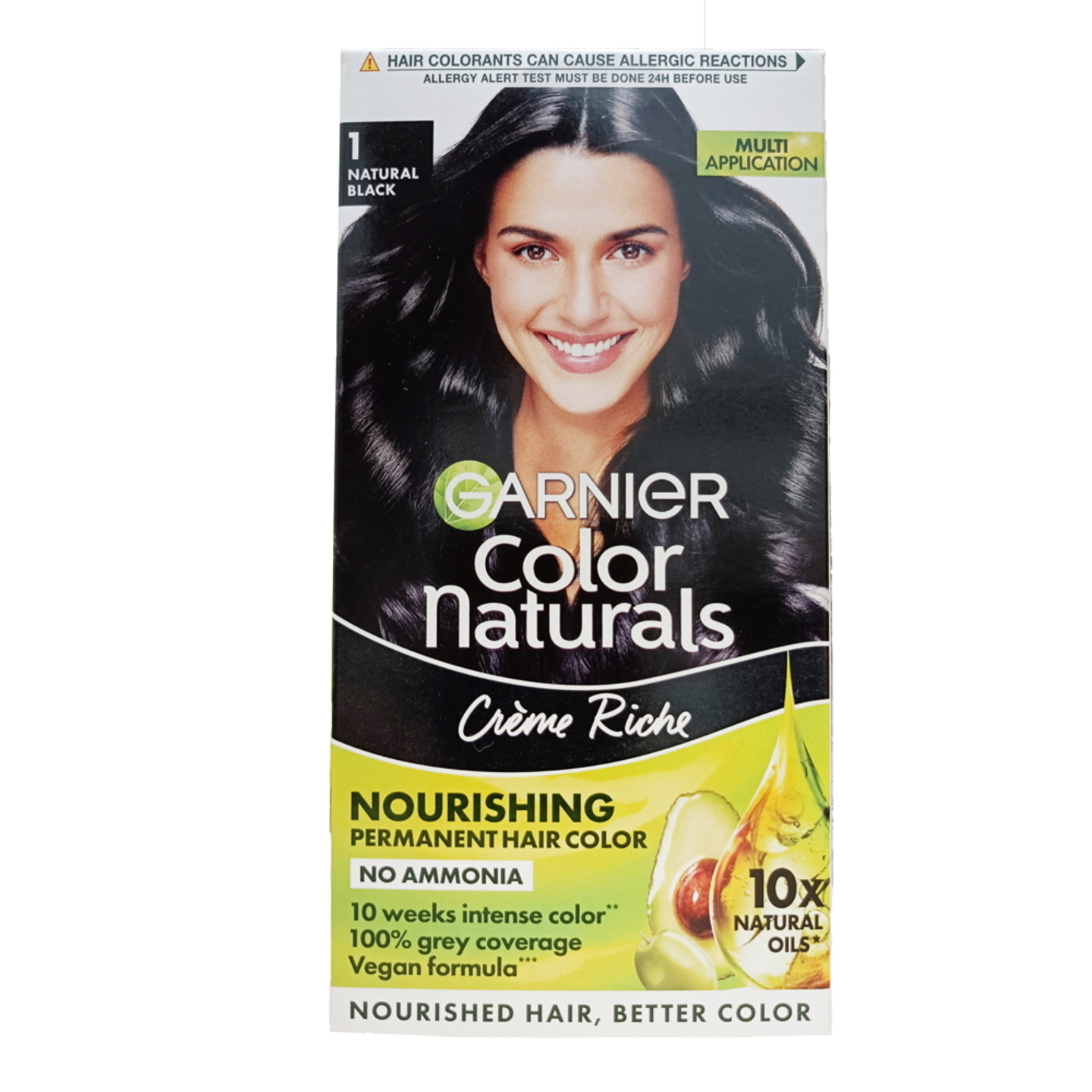 Garnier Color Naturals 1 Black Hair Colour - 60 ml + 50 gms: 1 Unit