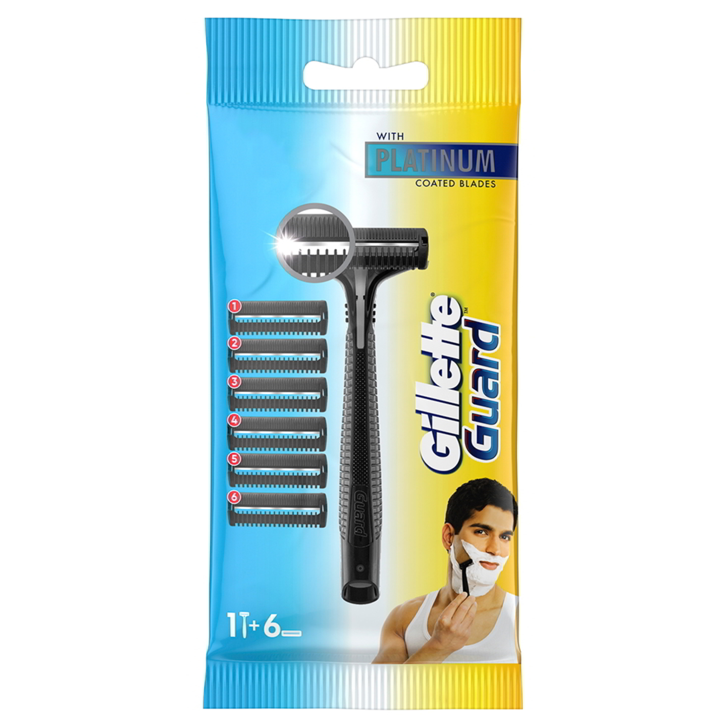 Gillette Guard: 1 Razor + 6 Cartridges