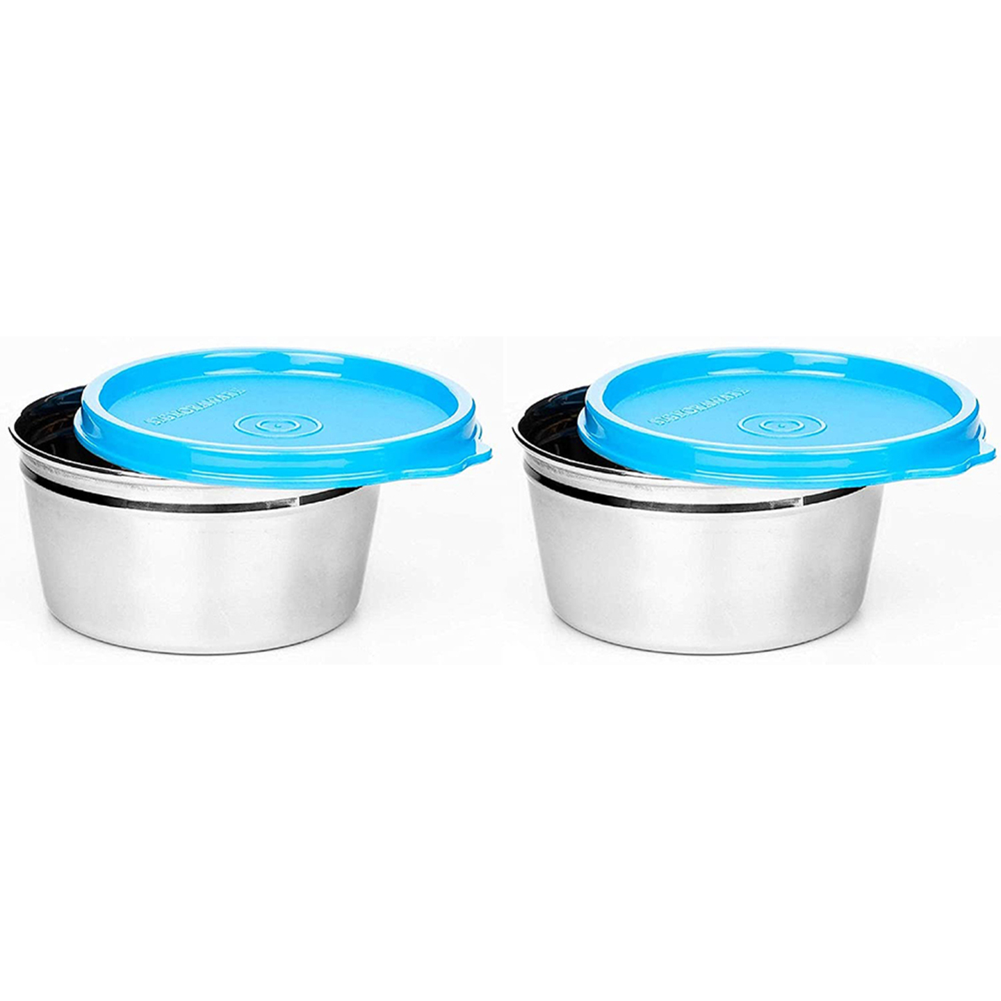 Signoraware Steel Tiny Wonder Container - Blue: 2 Containers