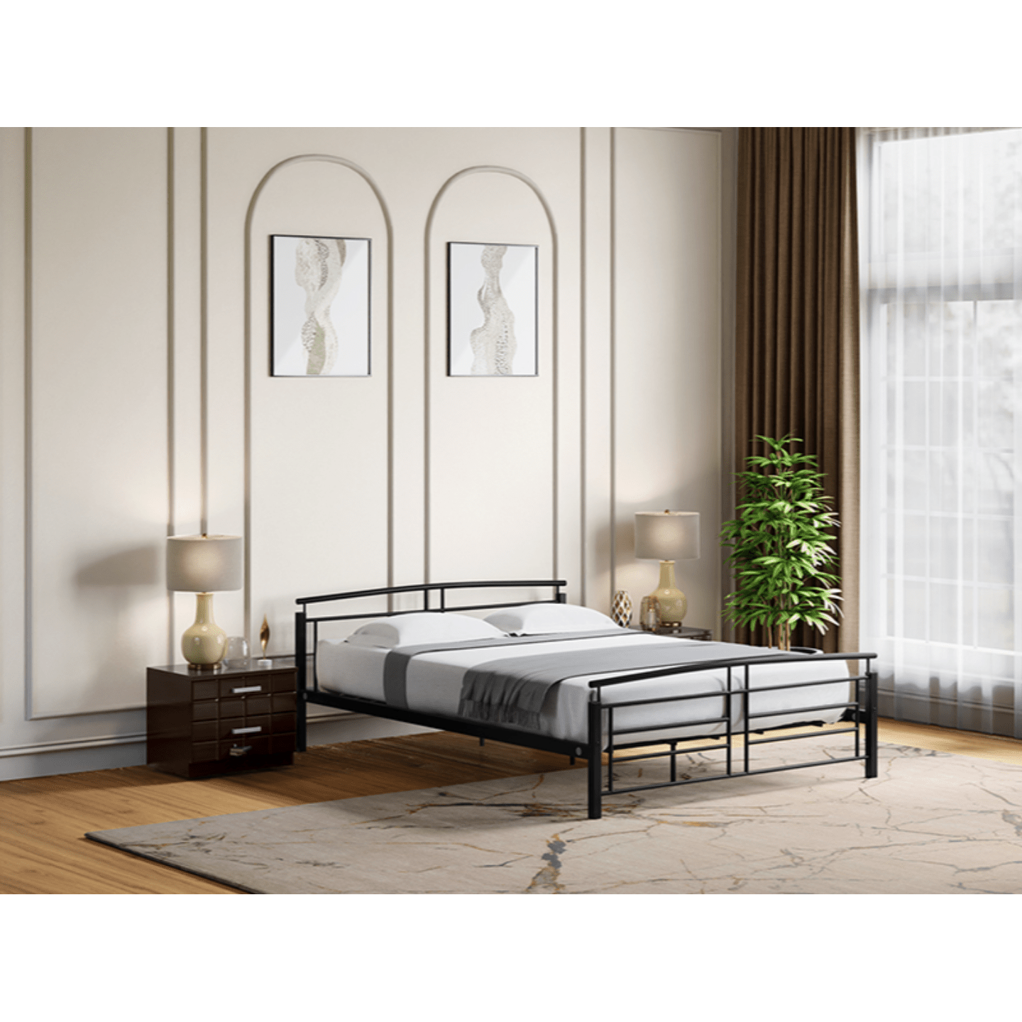 Godrej Fiona Modular Queen Bed Black