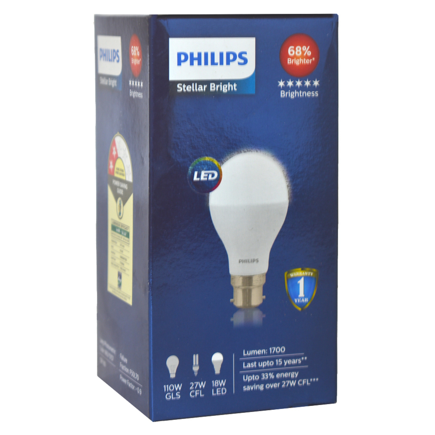 Philips LED Bulb B22 6500K: 18 W