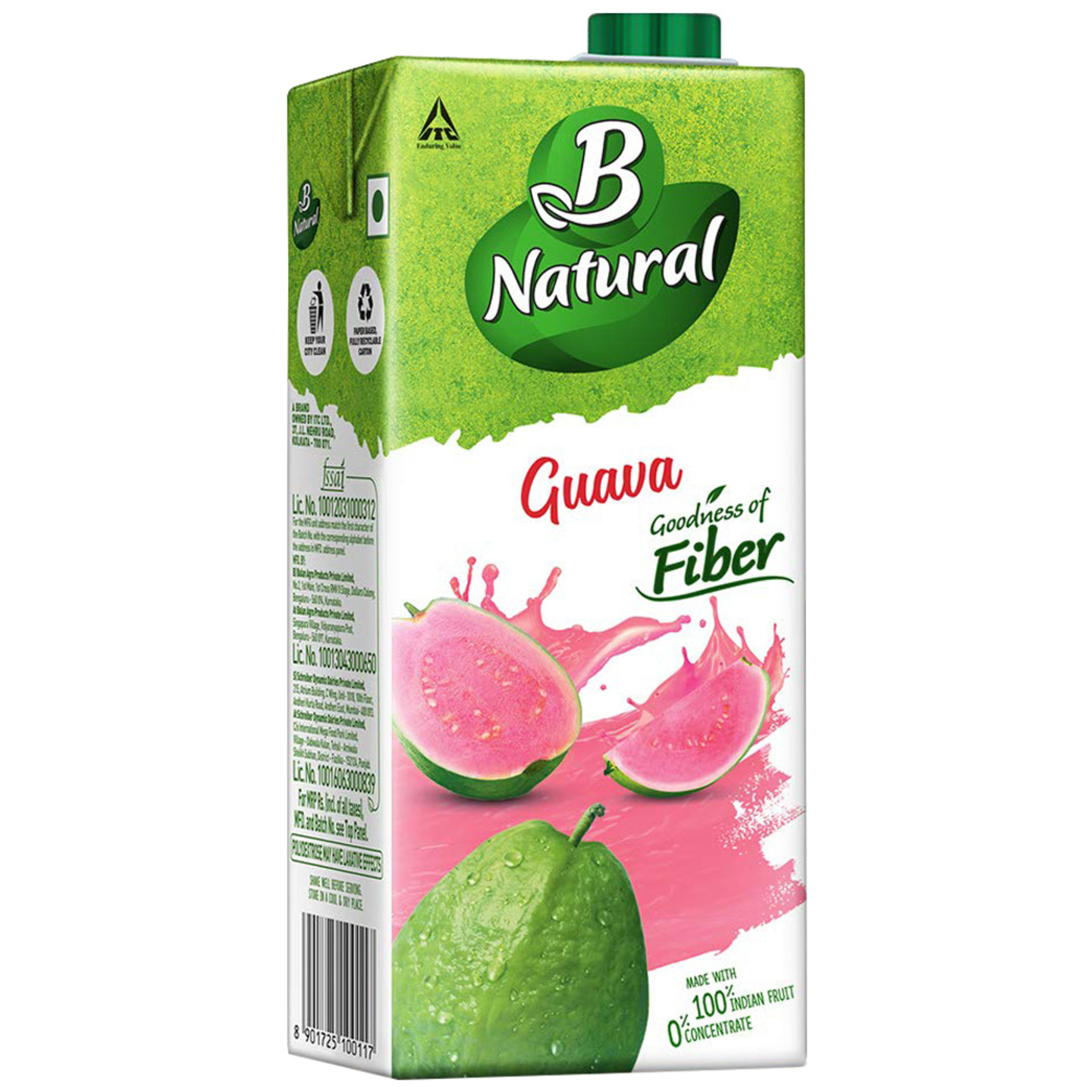 B Natural Guava Fruit Beverage: 1 Litre