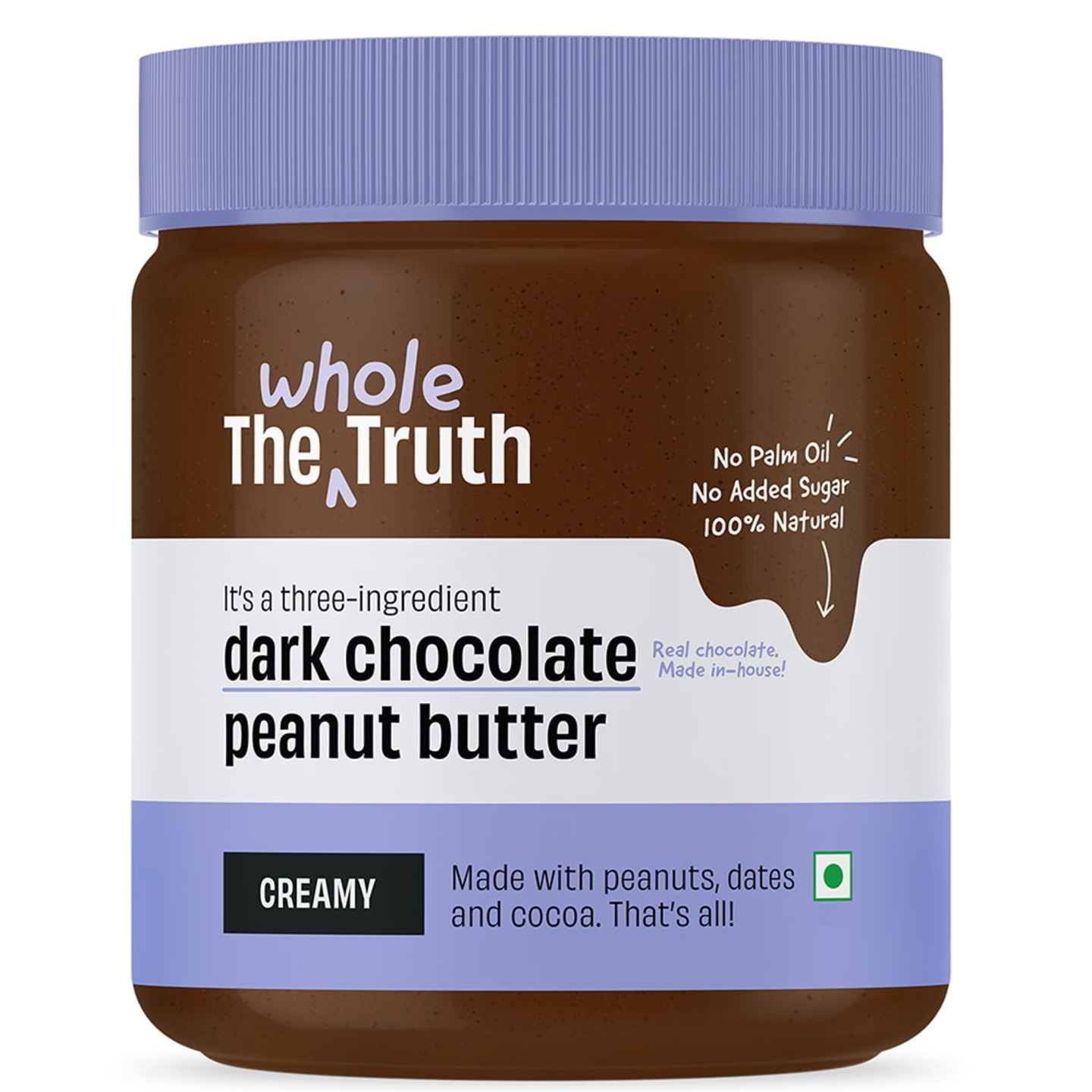 The Whole Truth Dark Chocolate Peanut Butter Creamy: 325 gms