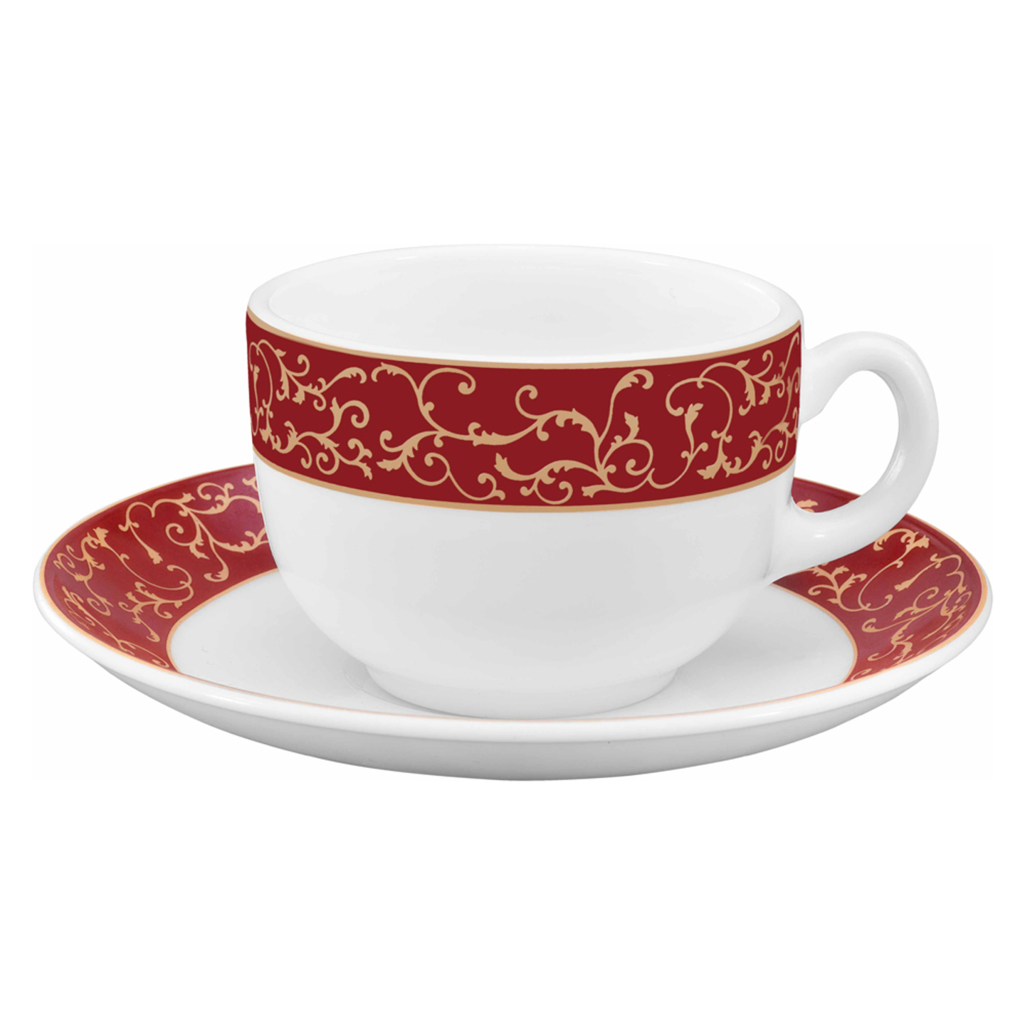 La Opala Sovrana Cup & Saucer Set: 6 Pieces