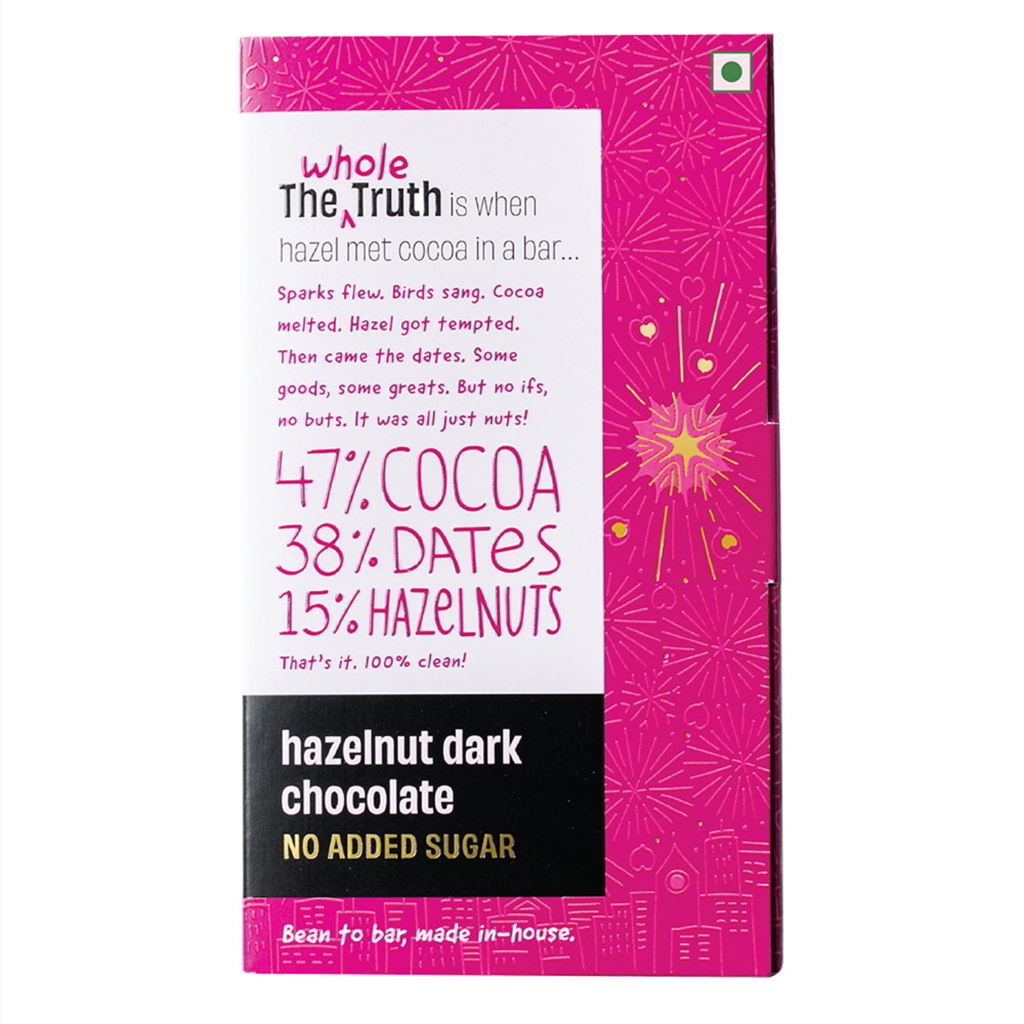 The Whole Truth Hazelnut Dark Chocolate: 80 gms