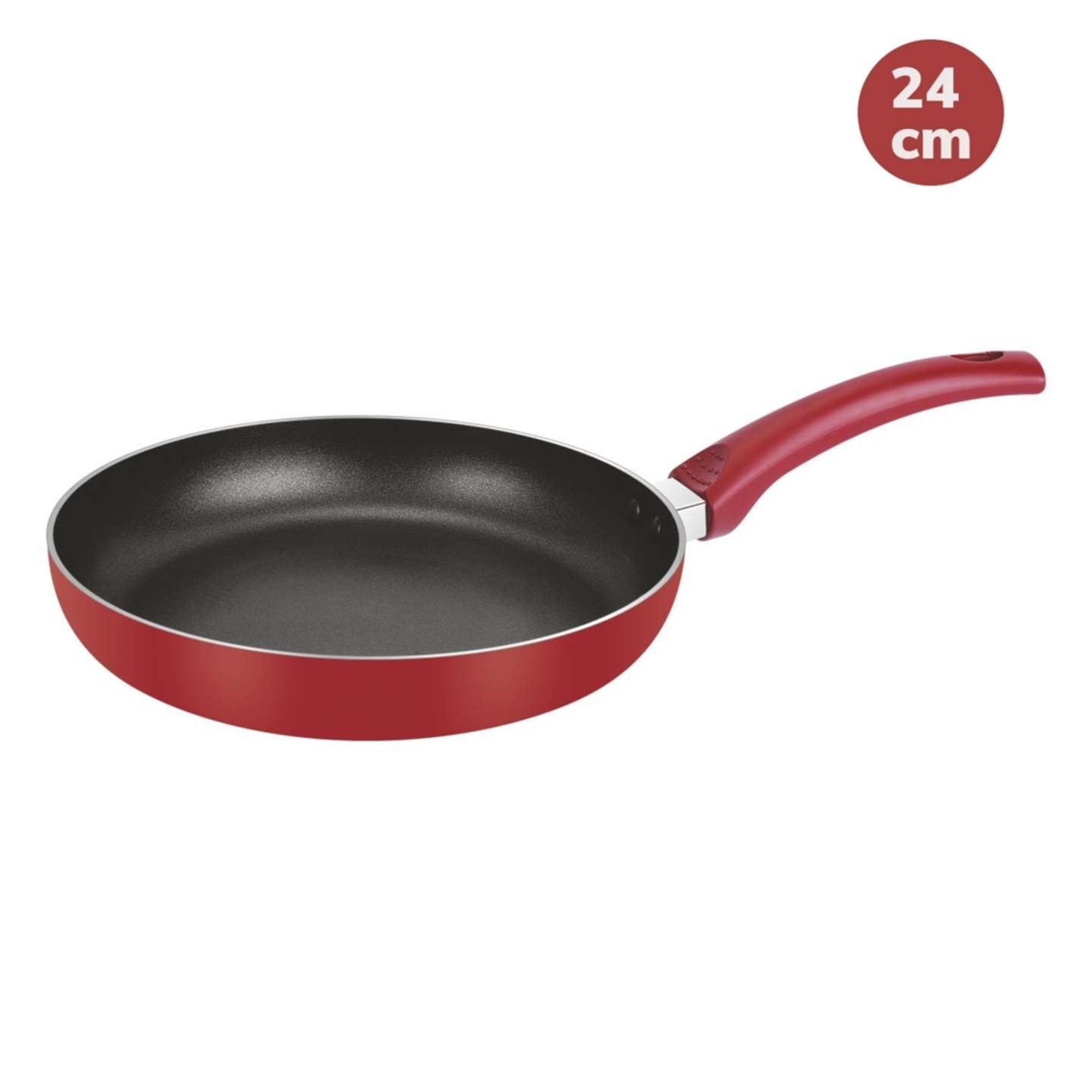 Bergner Non-Stick Soft Touch Handle Flat Frying Pan - 24 cm: 1 Unit