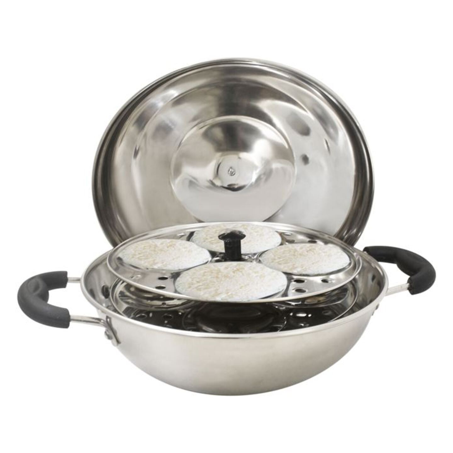 Stainless Steel Idli Maker with Lid: 1 Unit