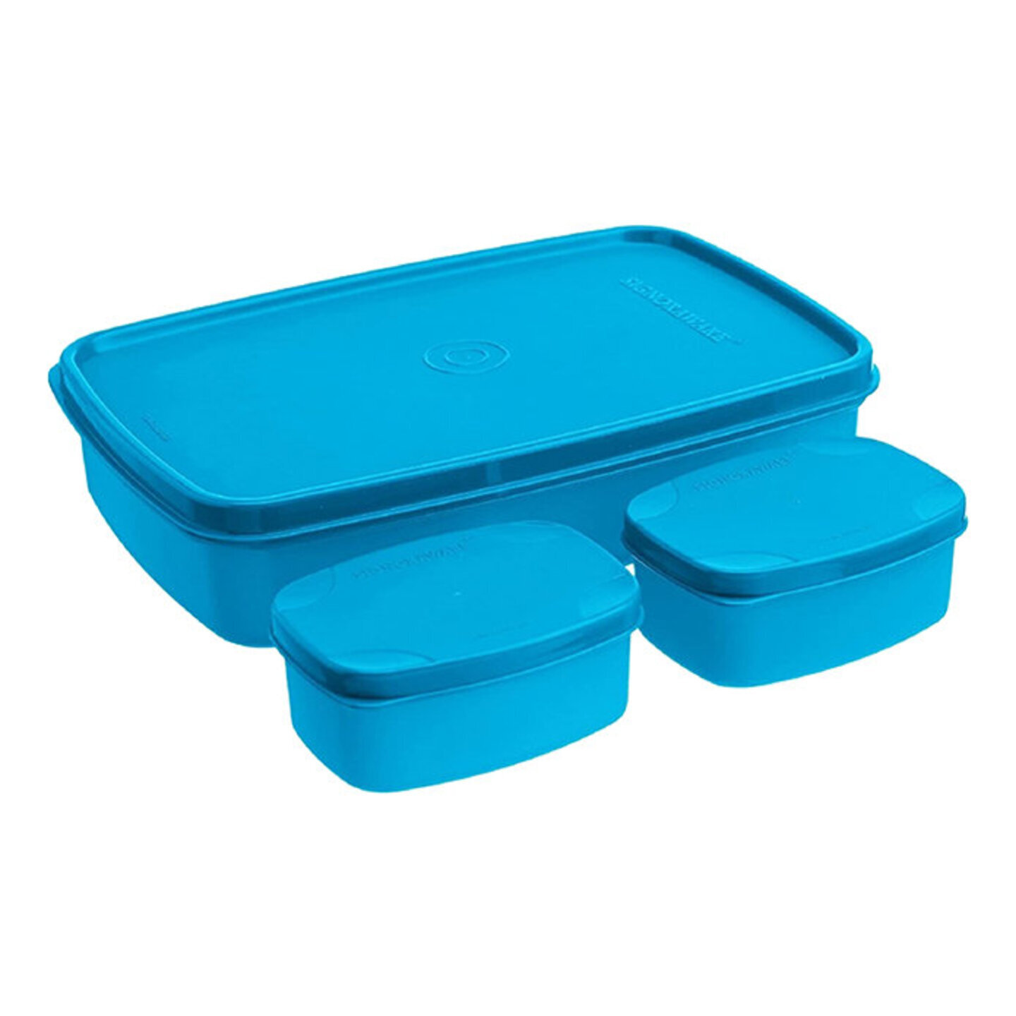 Signoraware Compact Lunch Box - Blue: 3 Containers