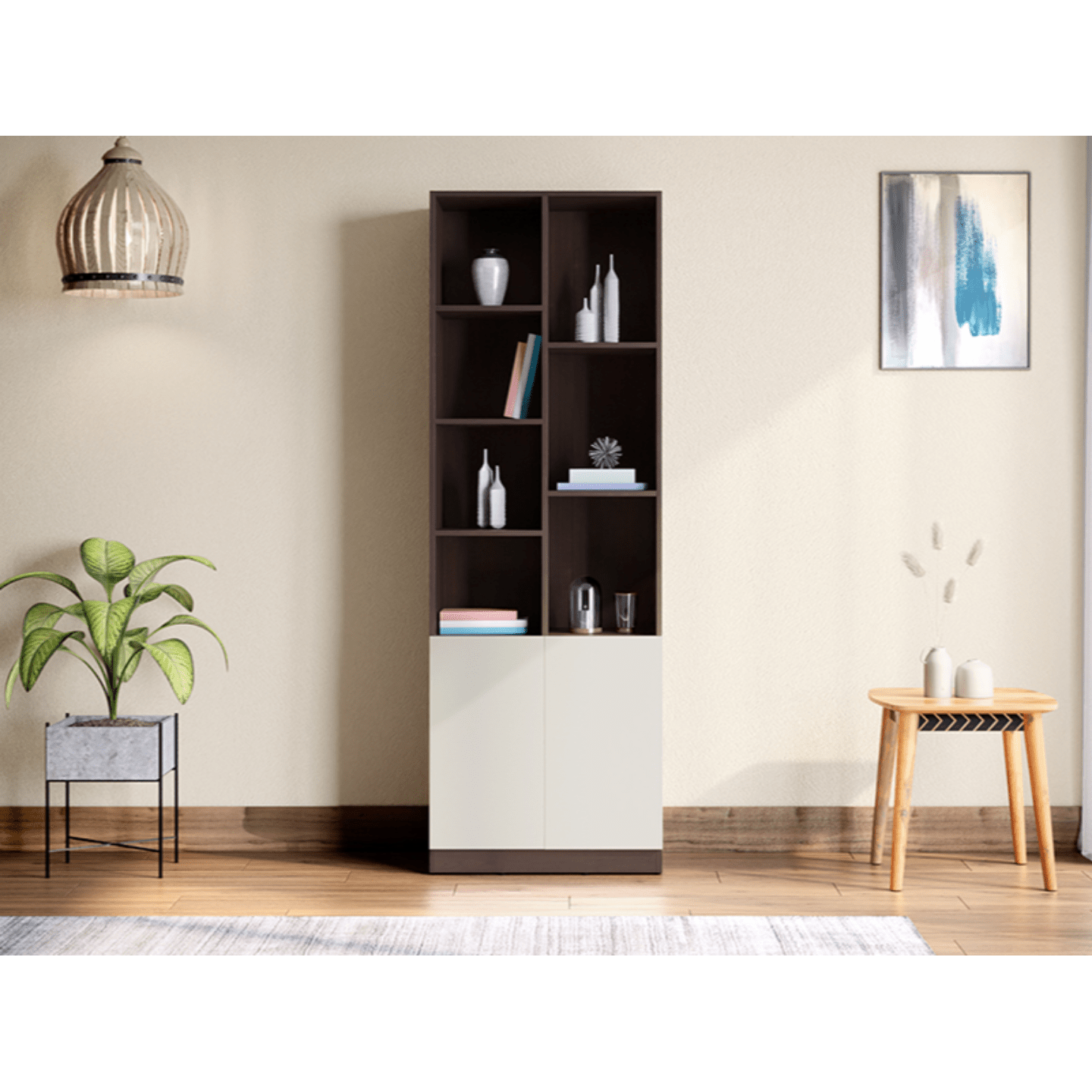 Godrej Sienna Engineered Wood Display Unit and Book Shelf Cinnamon