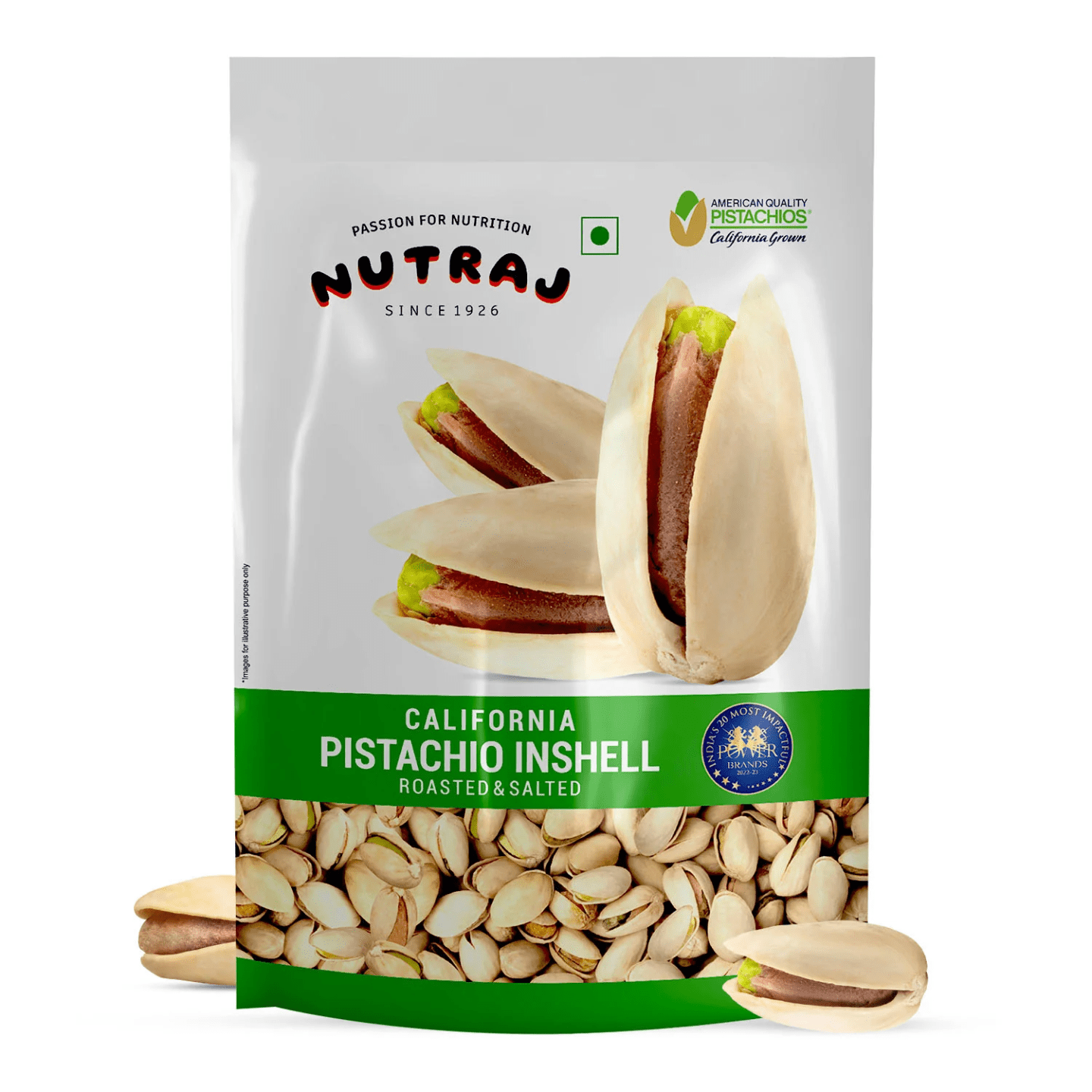 Nutraj California Pistachios Roasted & Salted 400 gms