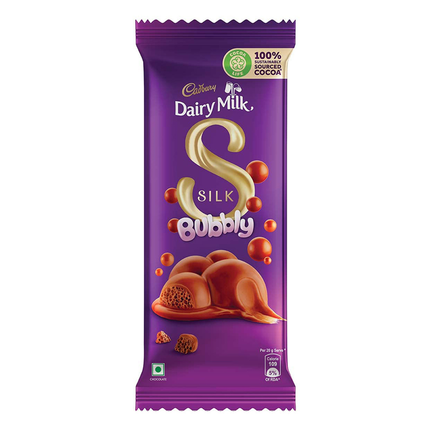 Cadbury Dairy Milk Silk Bubbly Chocolate: 120 gms