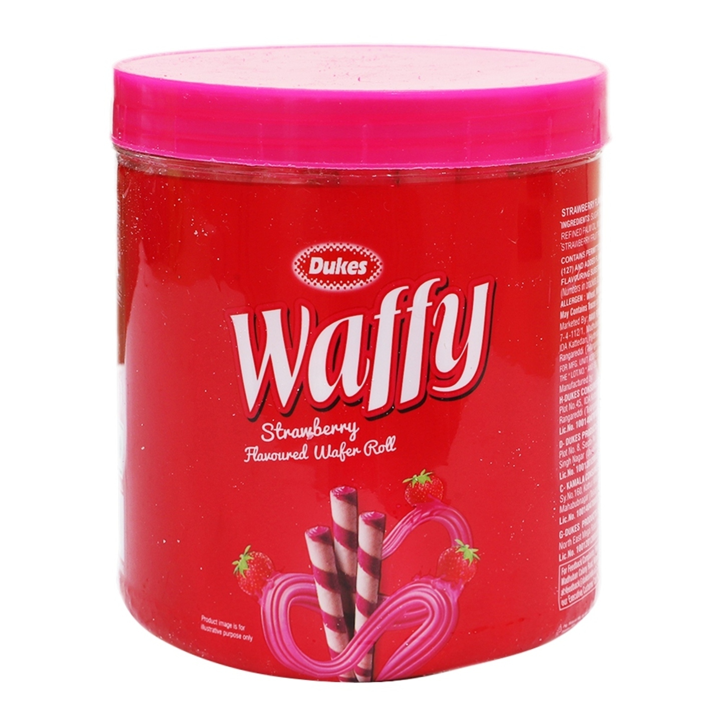 Dukes Waffy Strawberry Roll: 250 gms