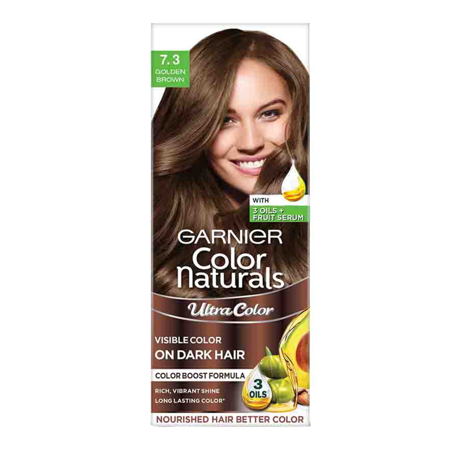 Garnier Ultra Hair Color 7.3 Golden Brown - 55 ml + 50 gms: 1 Unit