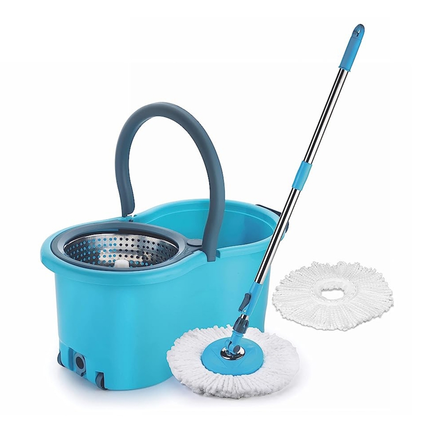 Sparkmate Strolley Steel Spin Mop & Bucket: 1 Unit