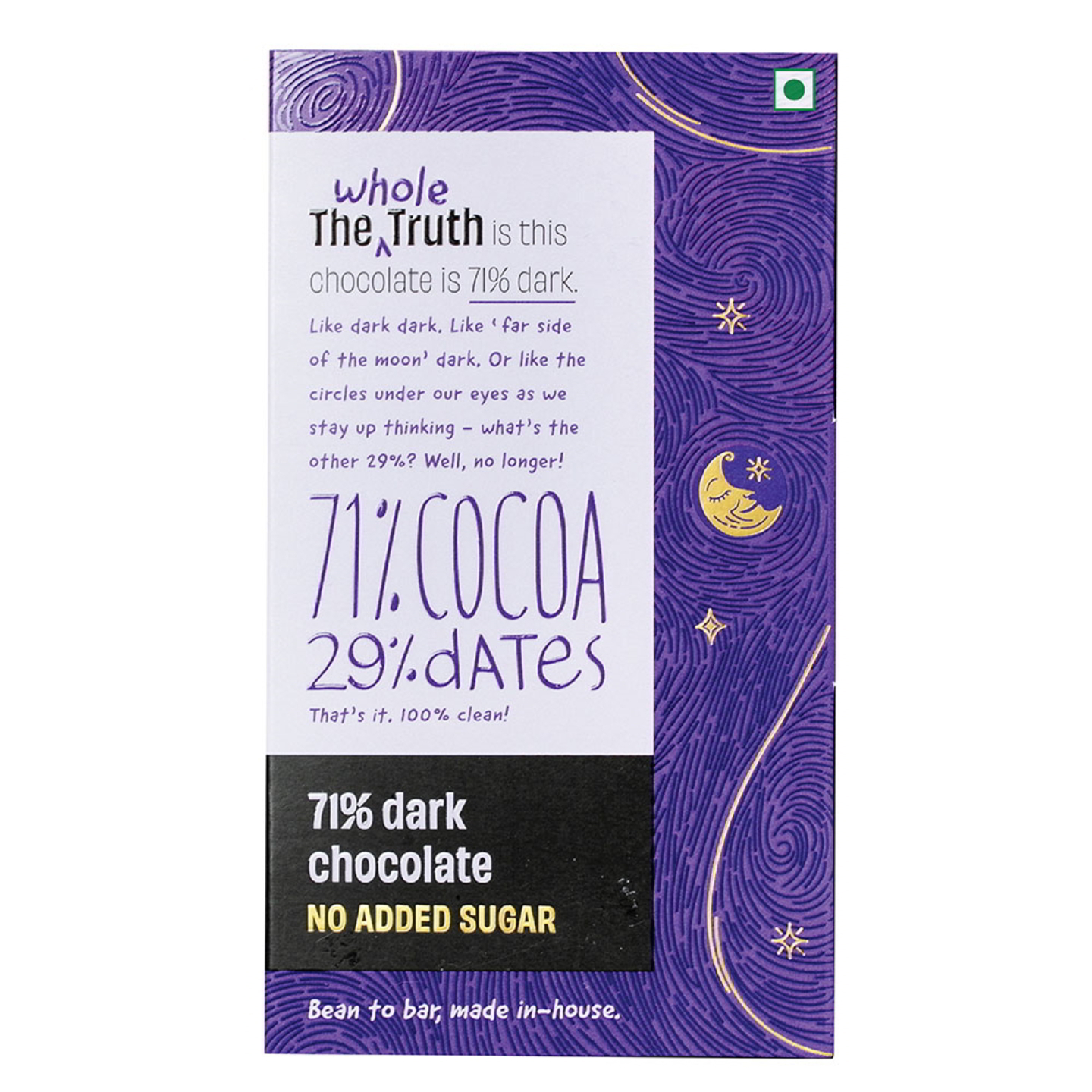 The Whole Truth 71% Dark Chocolate: 80 gms