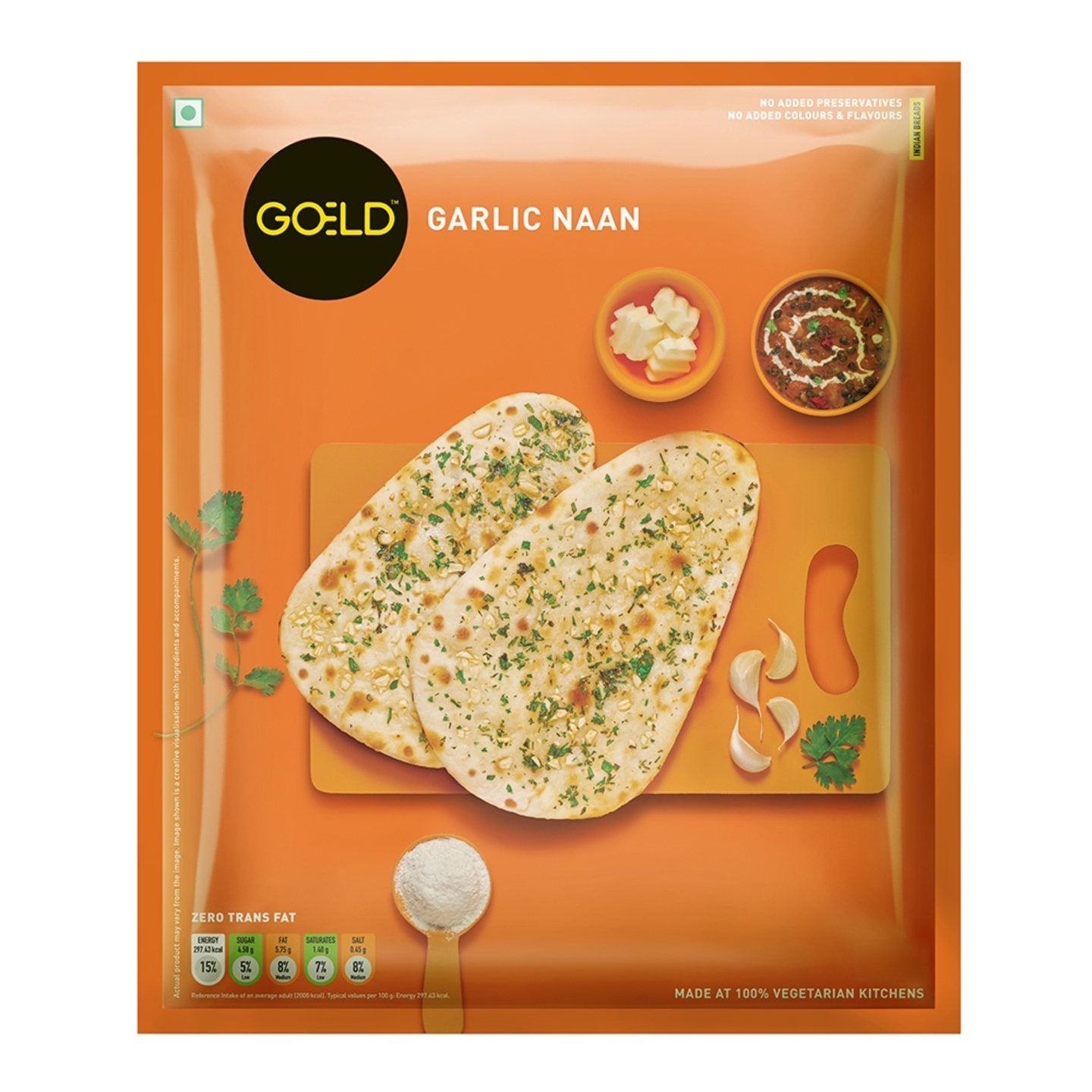 Goeld Garlic Naan: 240 gms