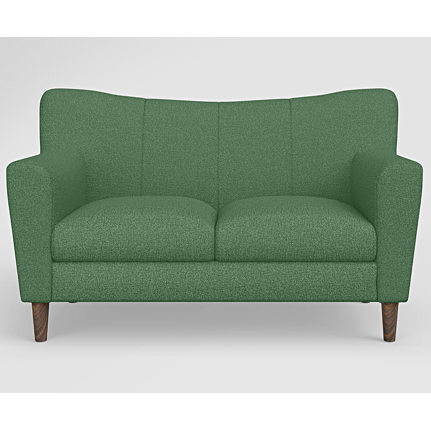 Godrej Bevelark 2 Seater Fabric Sofa, Pinewood, Green