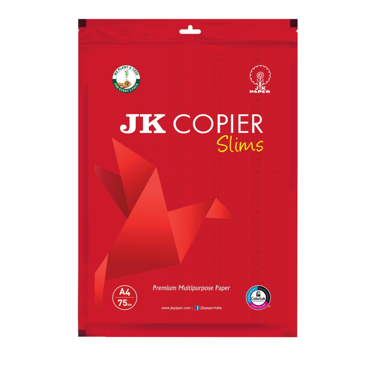 JK Copier Slims 75 GSM A4 Premium Multipurpose Paper: 100 Sheets