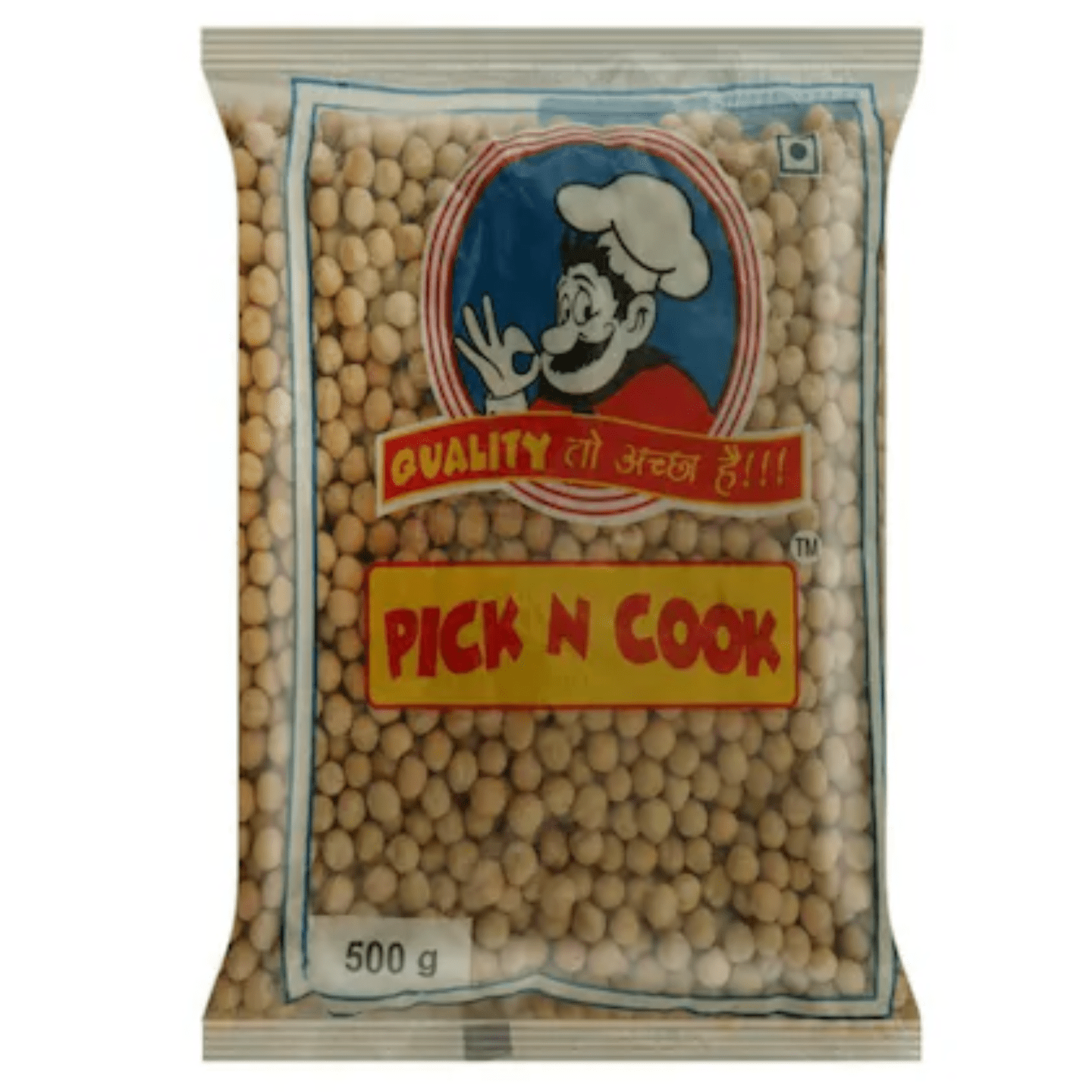 Pick N Cook Premium White Vatana 500 gm पिक ऍन कुक पांढरा वटाणा ५०० ग्रॅम)