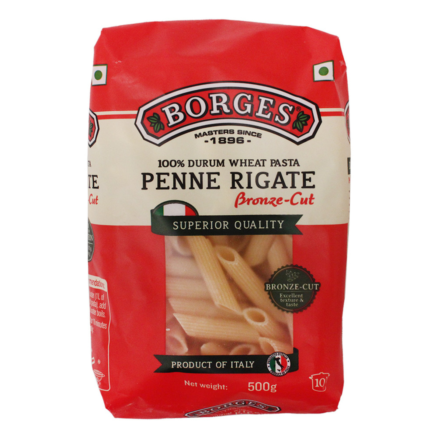 Borges Penne Rigate Durum Wheat Pasta: 500 gms