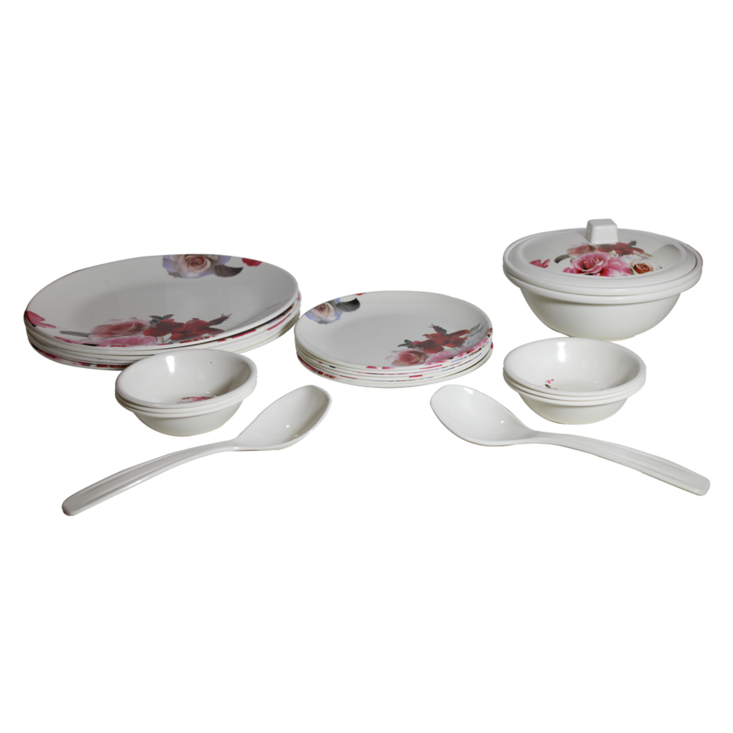 Dine smart Stylon Melamine Dinner Set: 24 Pieces