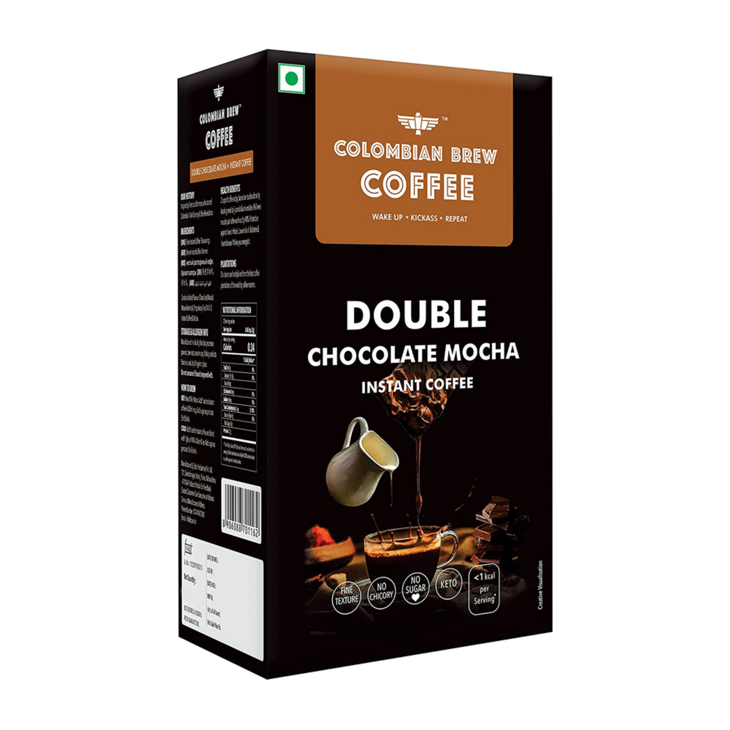 Colombian Brew Double Chocolate Mocha Coffee Premix: 10 Sachets