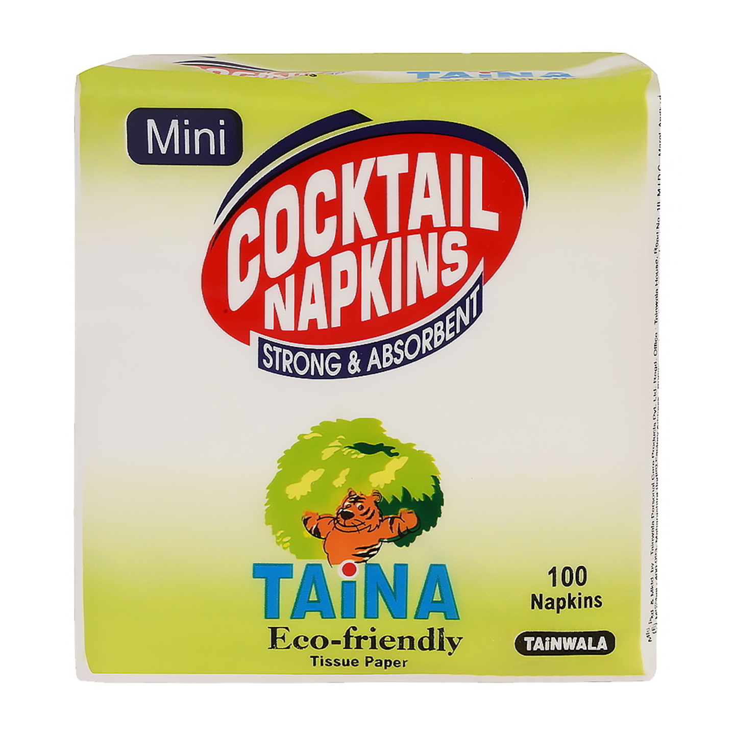 Taina Mini Cocktail Napkins: 100 Units