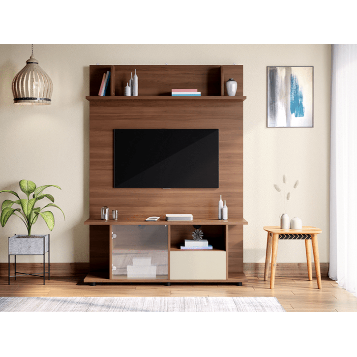 Godrej Sparkle TV Unit Engineered Wood, Brown