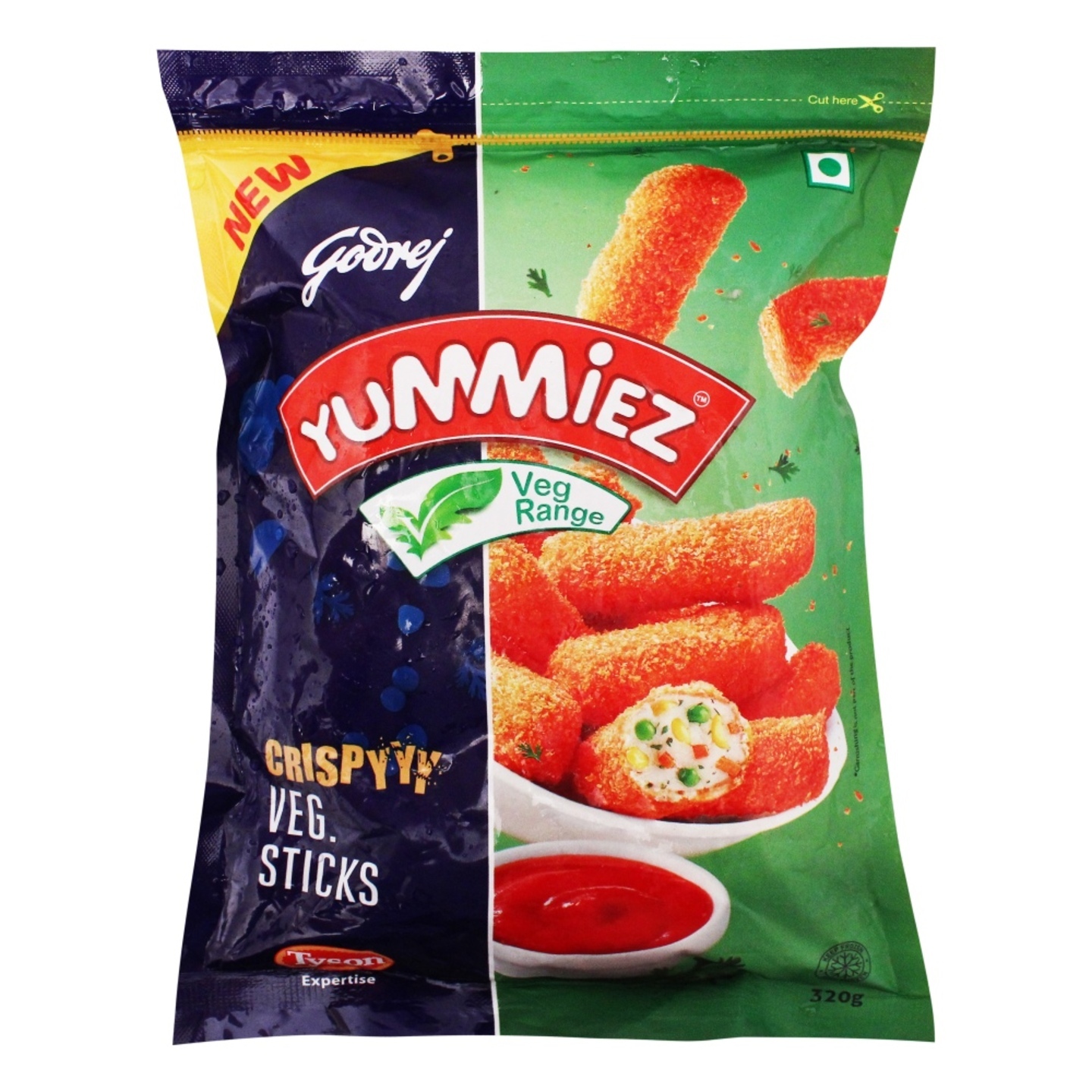 Godrej Yummiez Crispy Veg Sticks: 320 gms