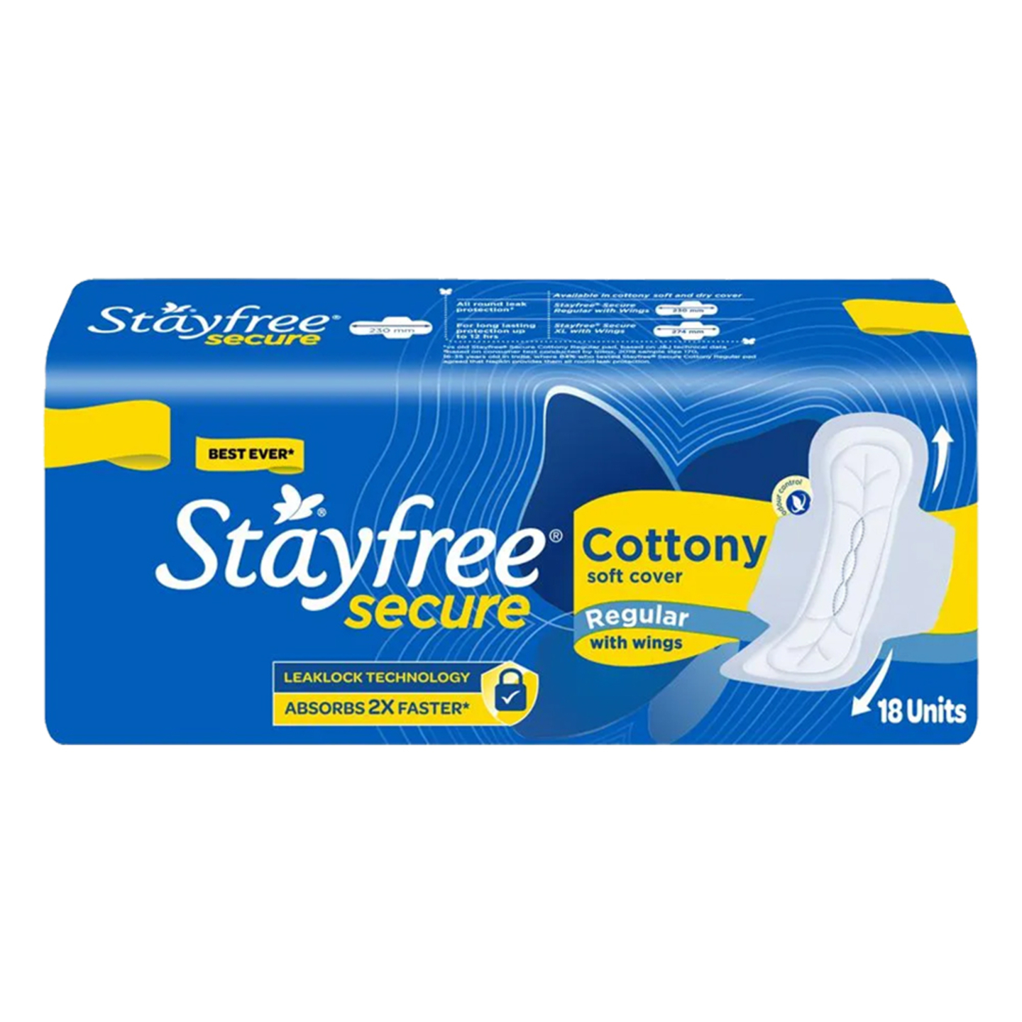 Stayfree Secure Cottony Soft Regular: 18 U