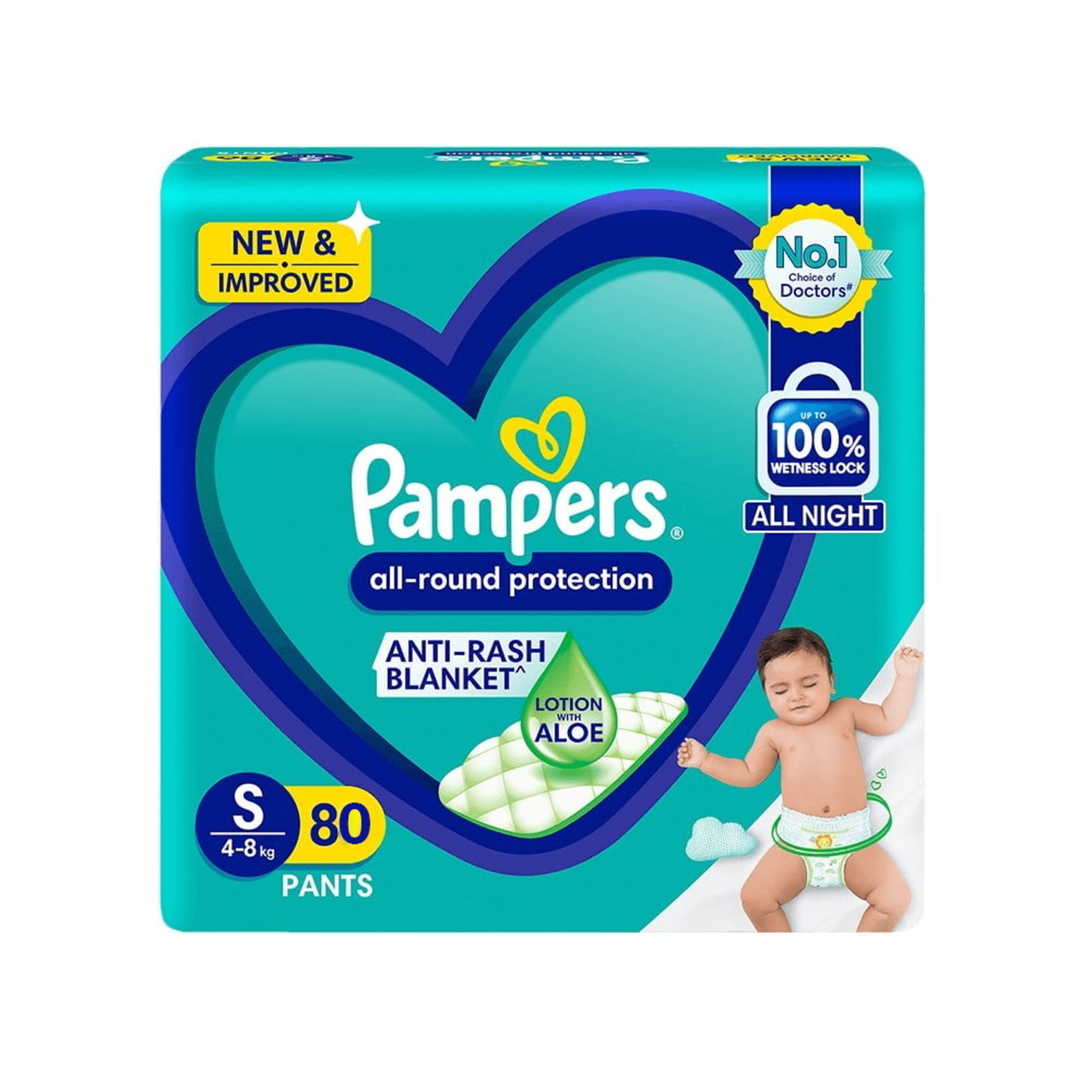 Pampers All-Round Protection Pants - Small (S): 80 U