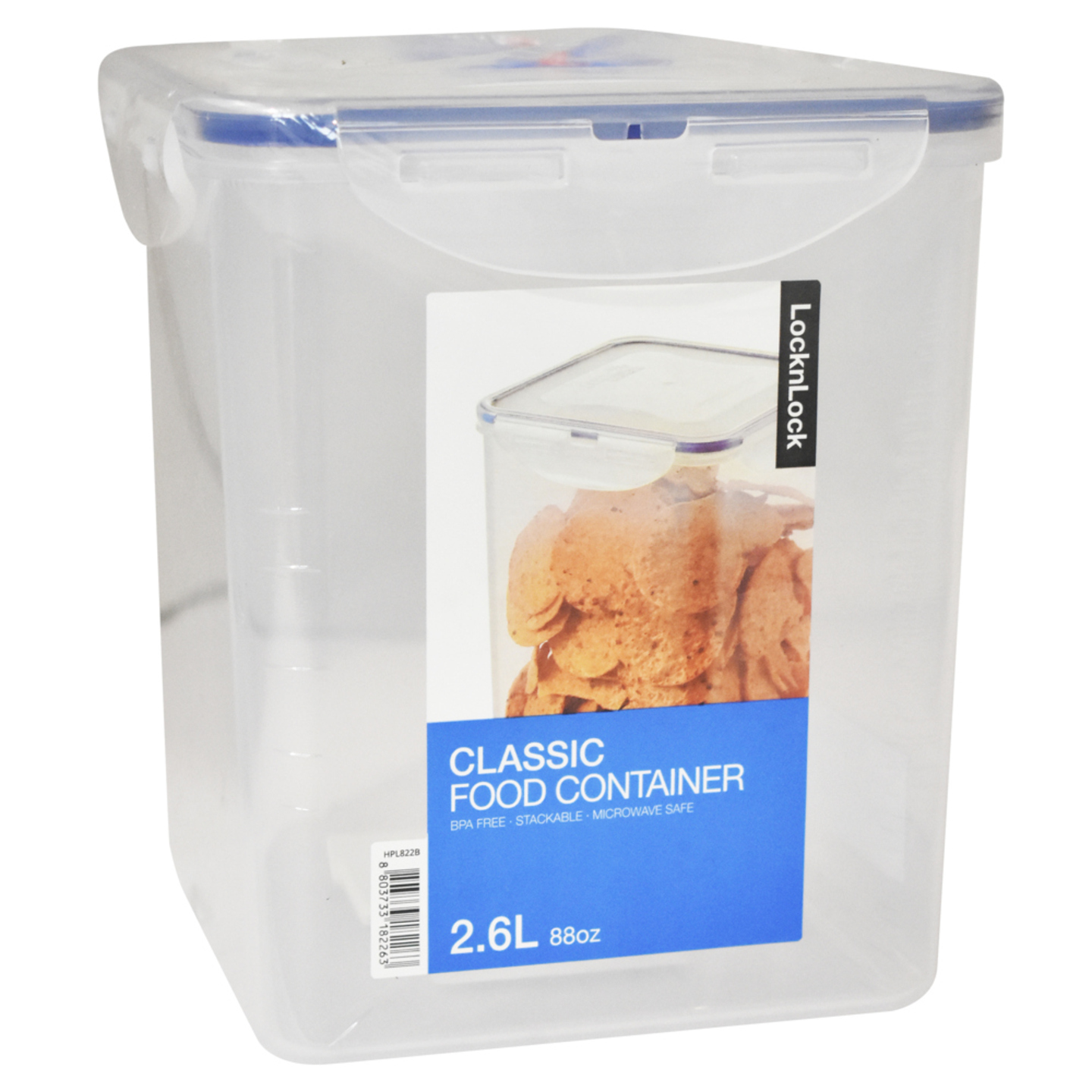 Lock & Lock Classics Tall Square Food Container: 2.6 Litres