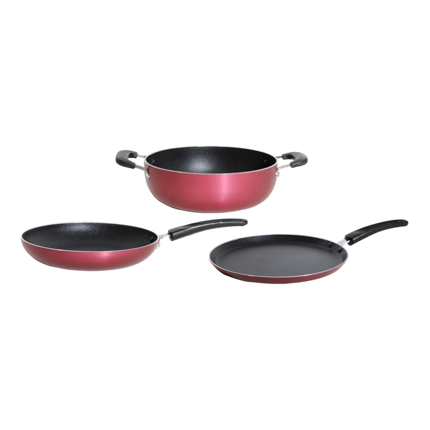 Nidhi Cookware Non-stick Gift Set: 3 Pieces