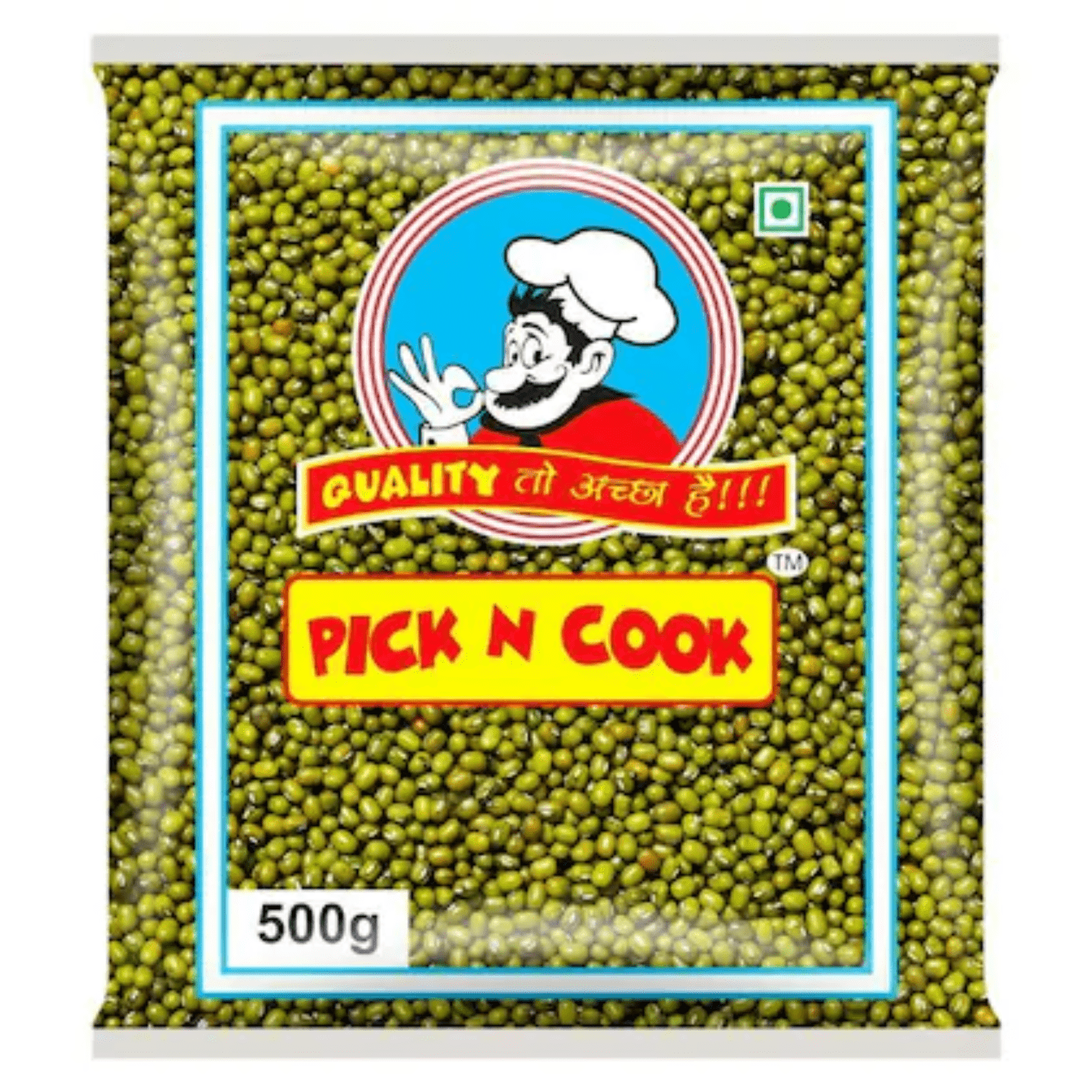 Pick N Cook Premium Whole Moong 500 gm (पिक ऍन कुक मूग अख्खा ५०० ग्रॅम)