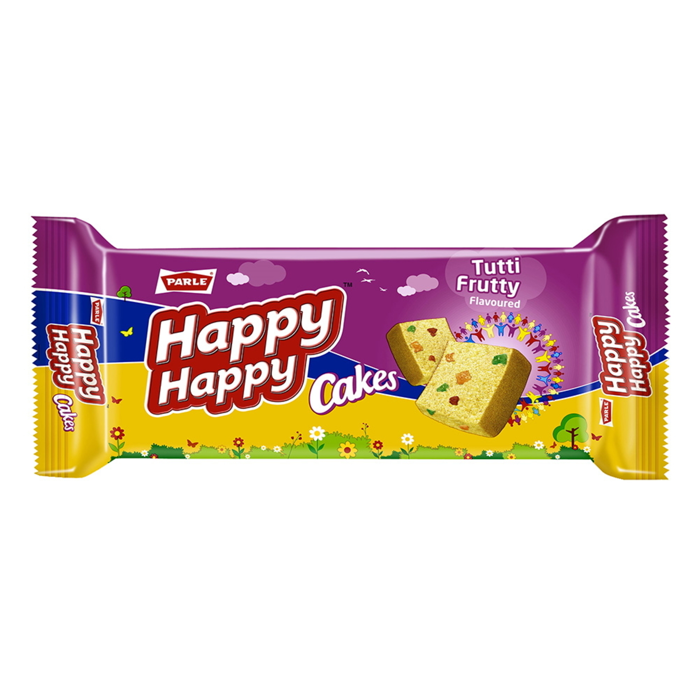 Parle Happy Happy Tutti Frutty Flavoured Cake: 100 gms