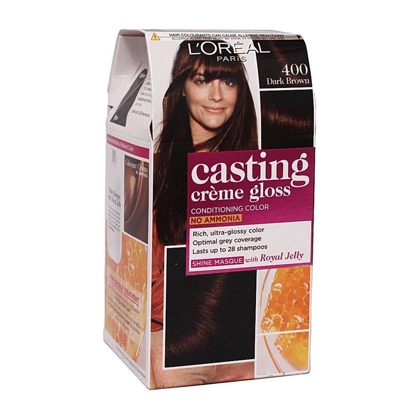 L'Oreal Casting Creme Gloss 400 Dark Brown Hair Colour - 87.5 gms + 72 ml: 1 Unit