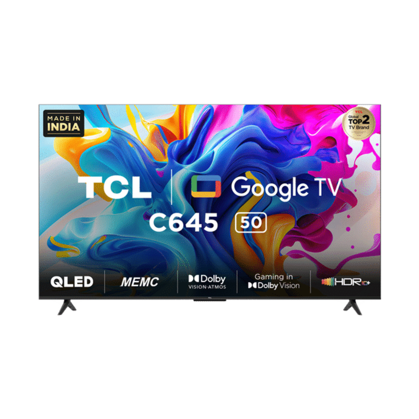 TCL C645 126 cm (50 inch) QLED 4K Ultra HD Google TV with Dolby Vision & Dolby Atmos
